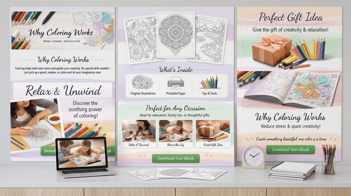Creative Coloring eBook: Relax, Create, and Learn! - R-Digital