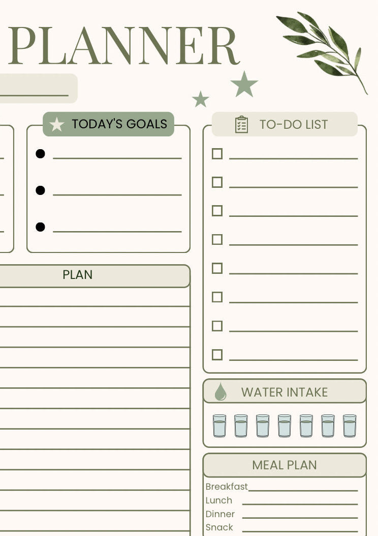  Olive daily planner