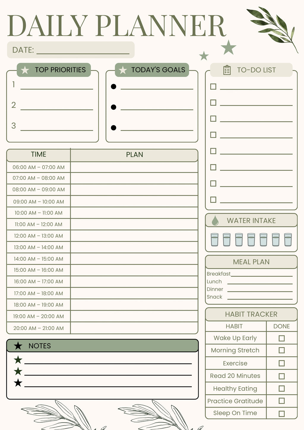  Olive daily planner