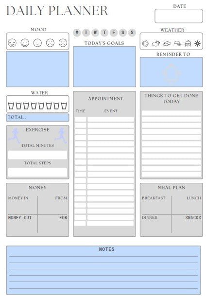 Digital Daily Planner for Tasks and Goals - R-Digital